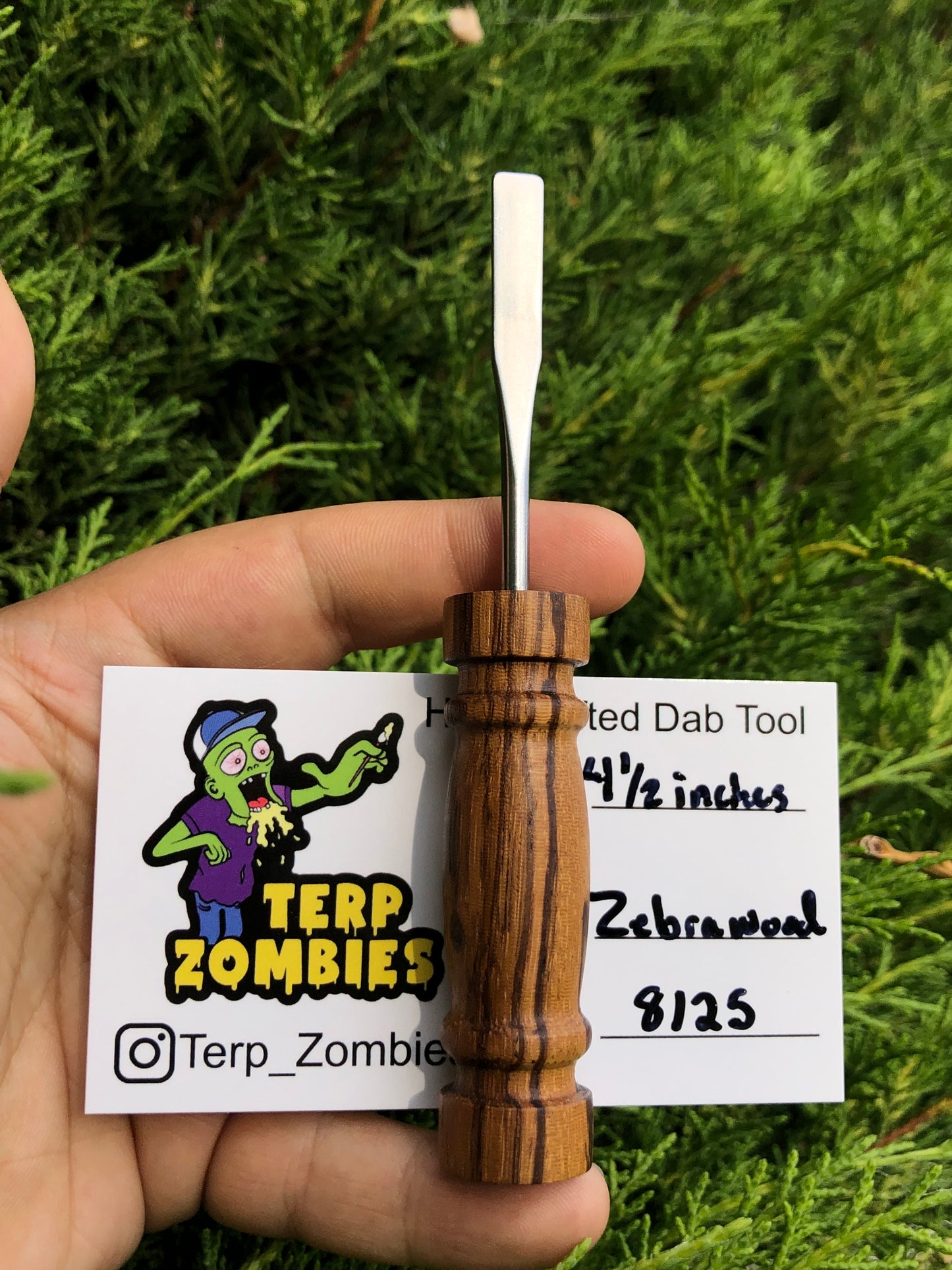 Zebrawood Tool W/ Marblestand
