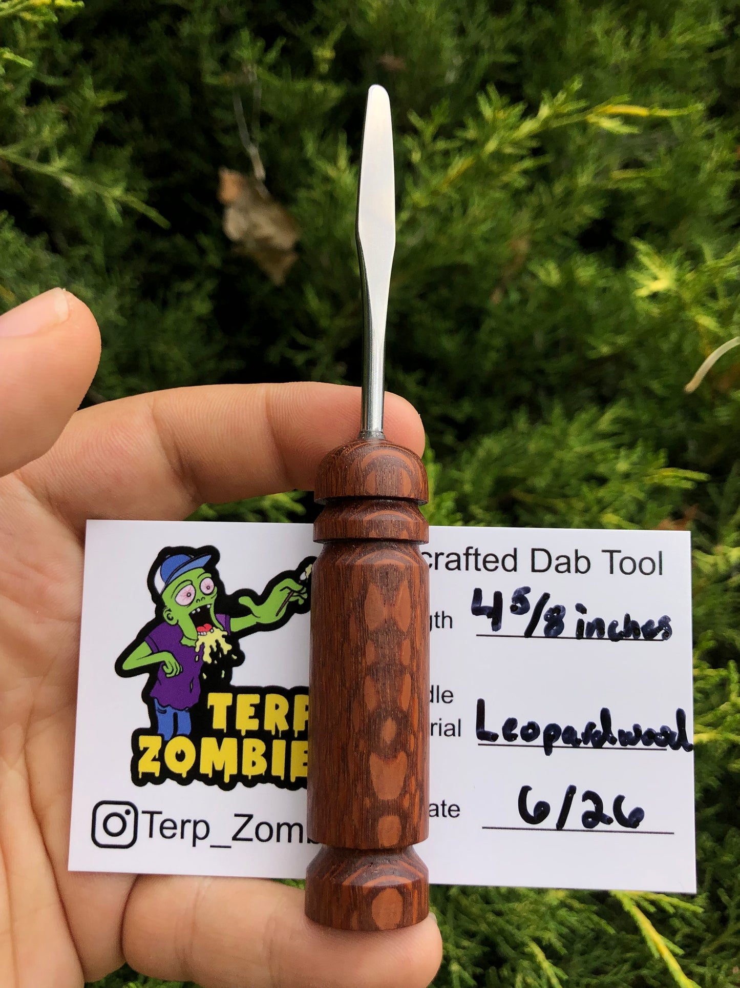Leopardwood Tool w/ Marble Stand